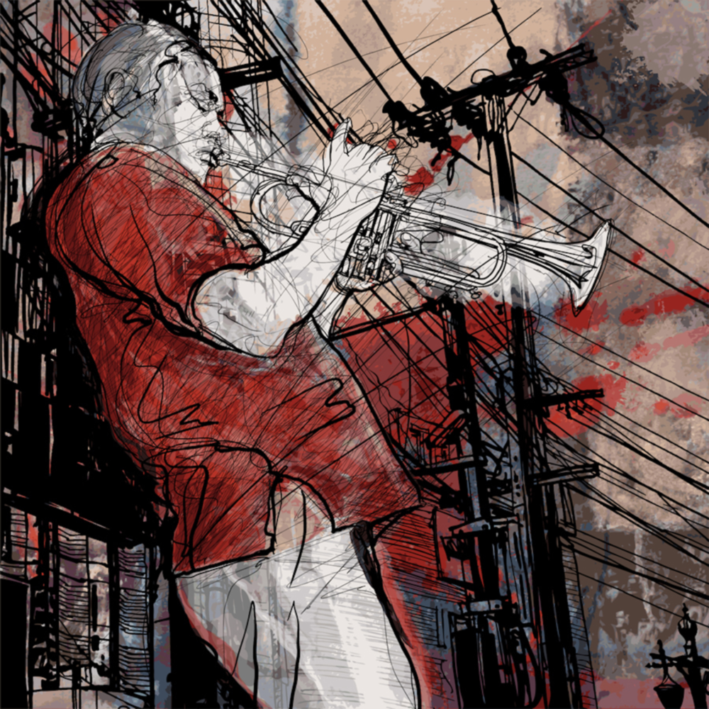 Trumpet Glass Wall Art