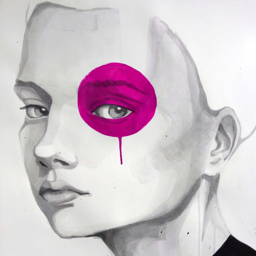 Pink Look Glass Wall Art