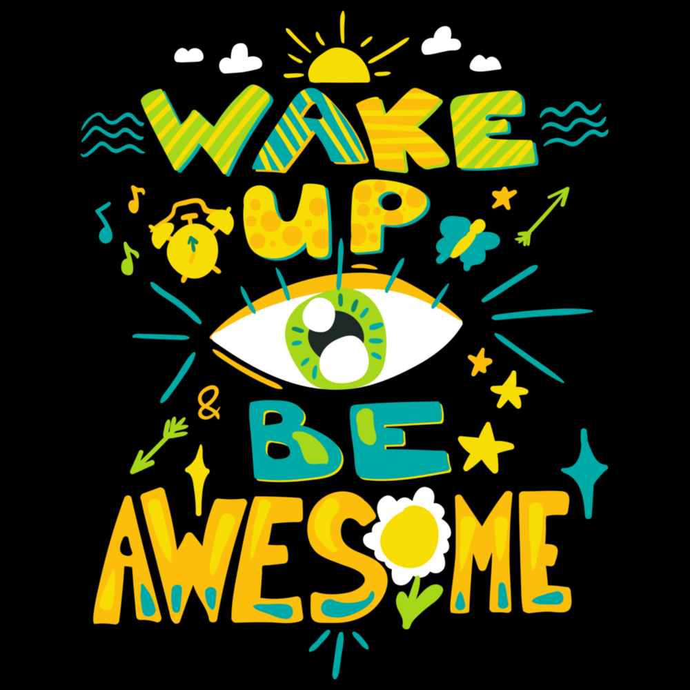 “Wake Up” Glass Wall Art
