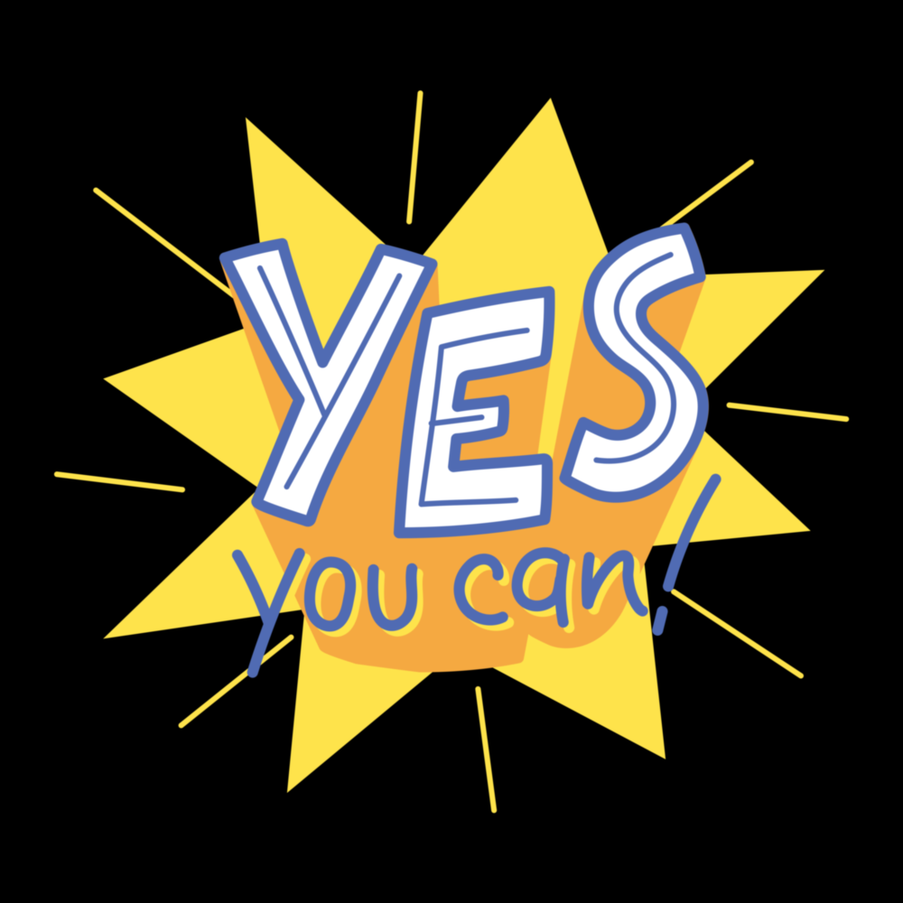“Yes, You Can” Glass Wall Art