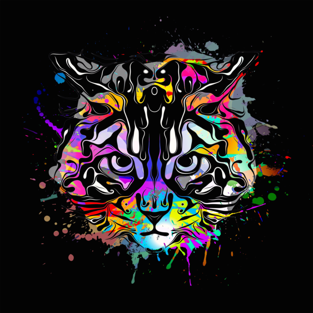 Cat Art Glass Wall Art