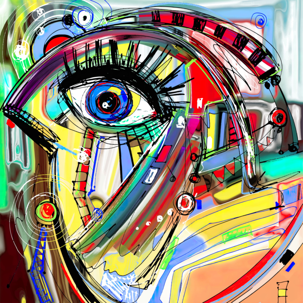 Abstract Glass Wall Art