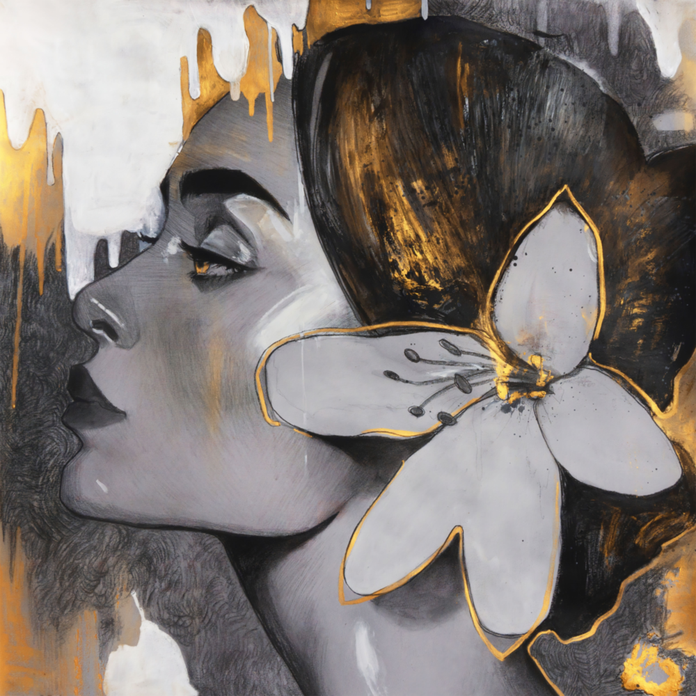 Flower Crown Glass Wall Art