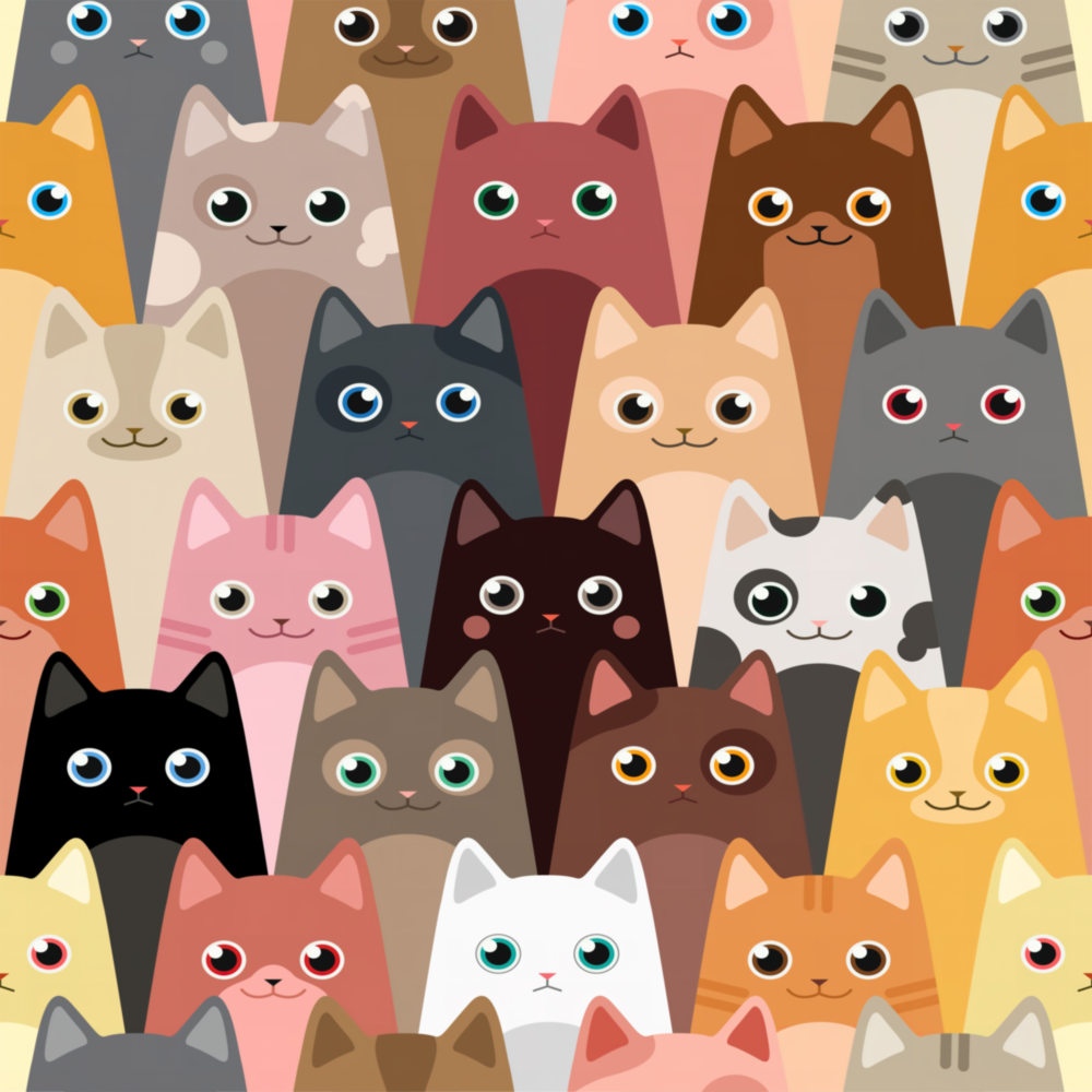 Cats Glass Wall Art
