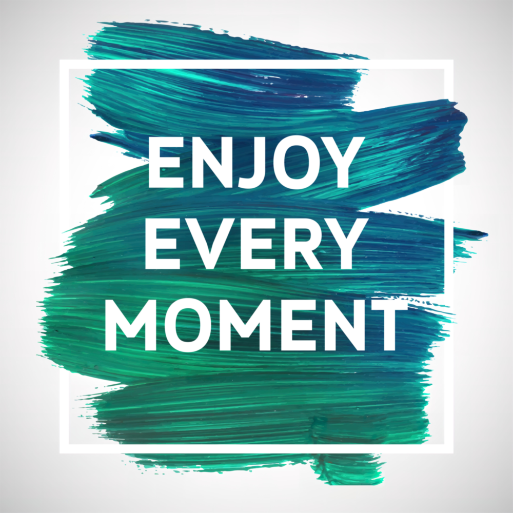 Enjoy the Moment Glass Wall Art