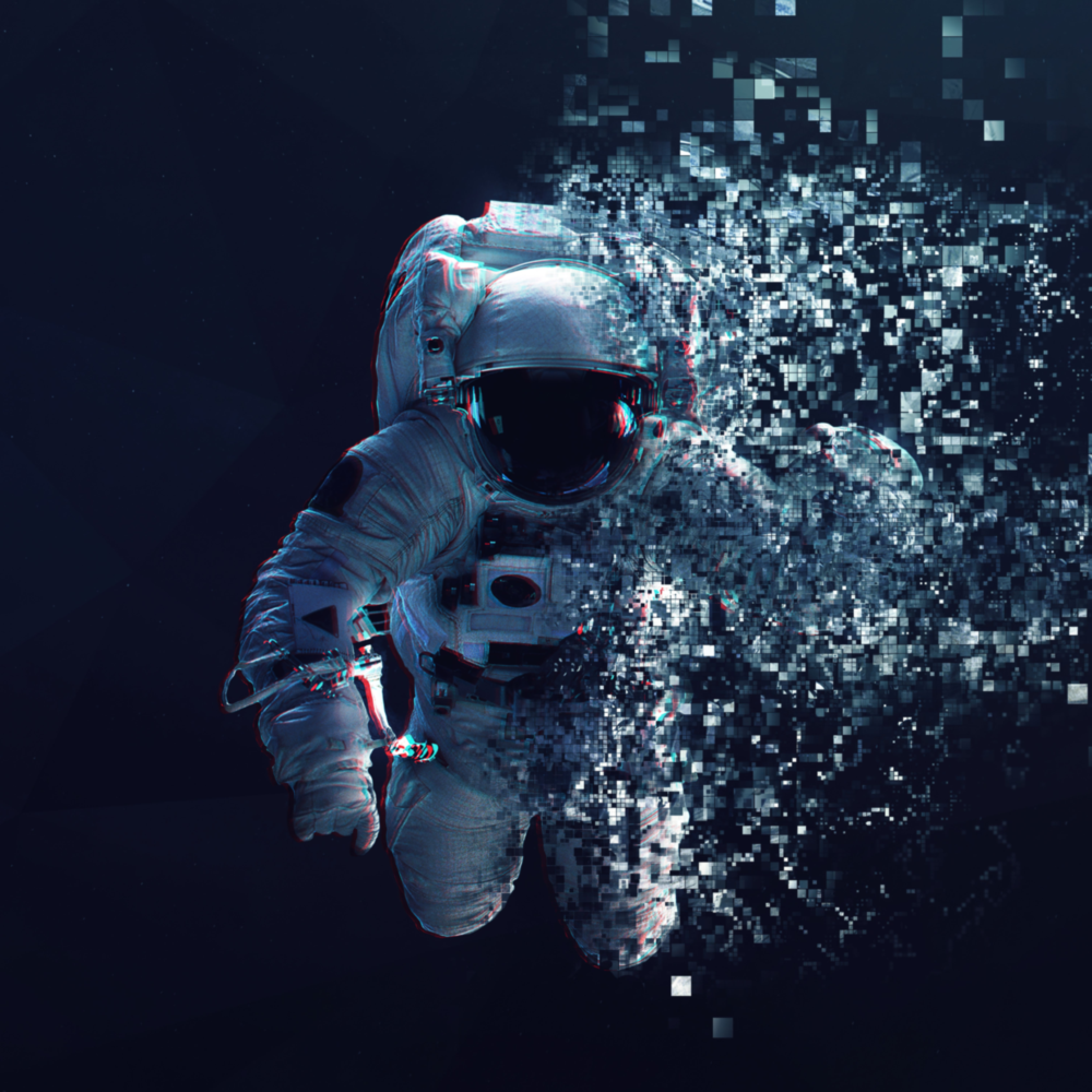 Astronaut Glass Wall Art