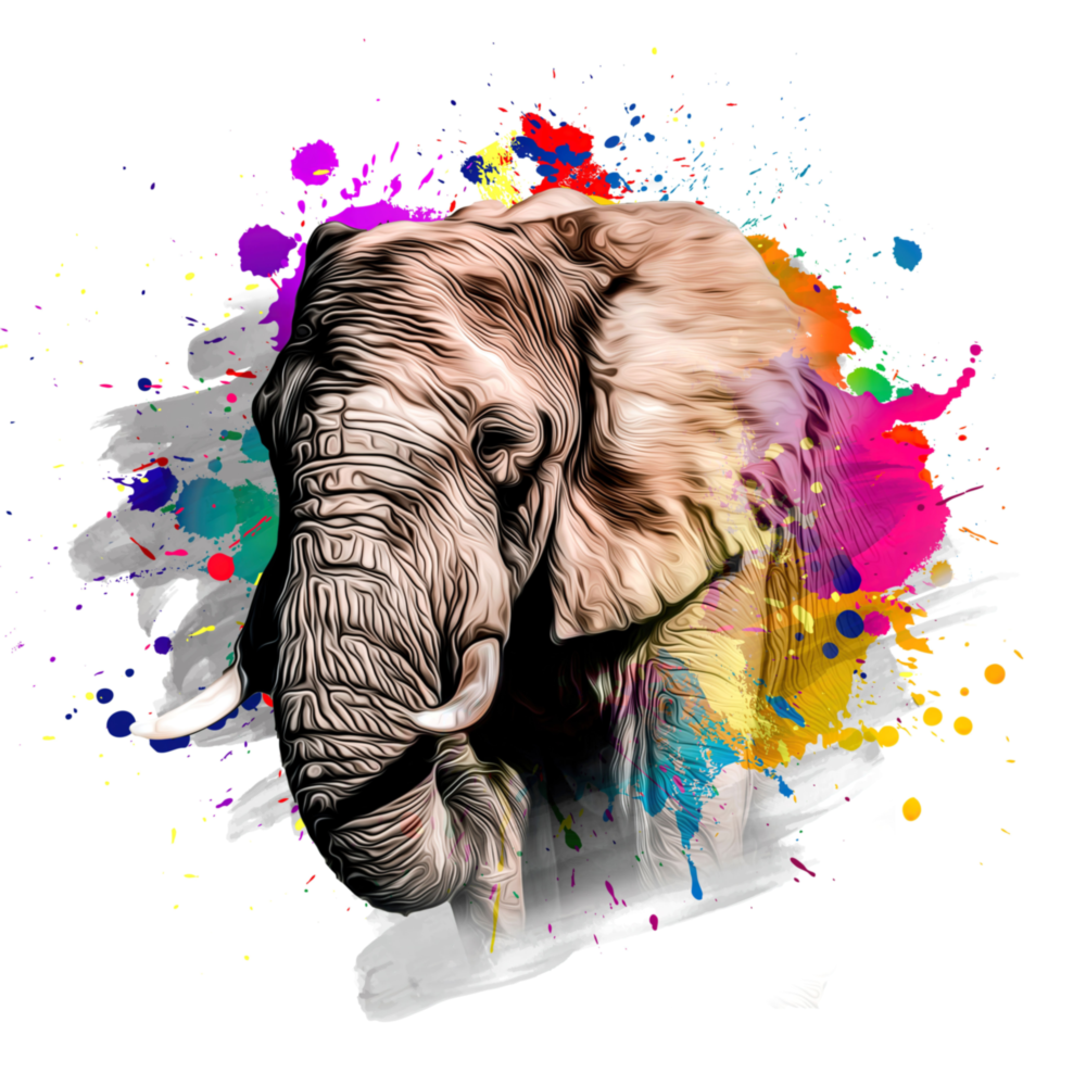 Elephant Glass Wall Art