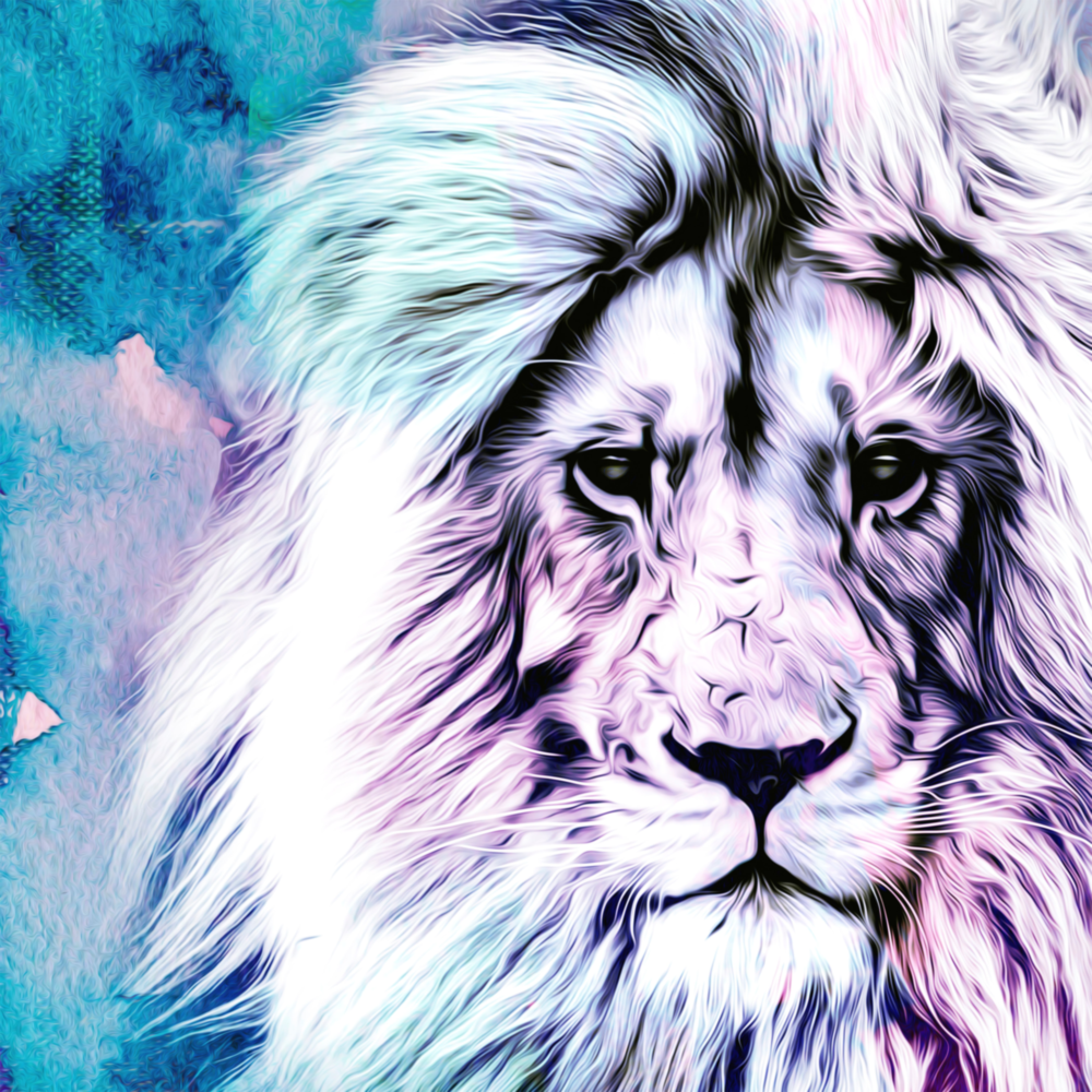 Lion Glass Wall Art