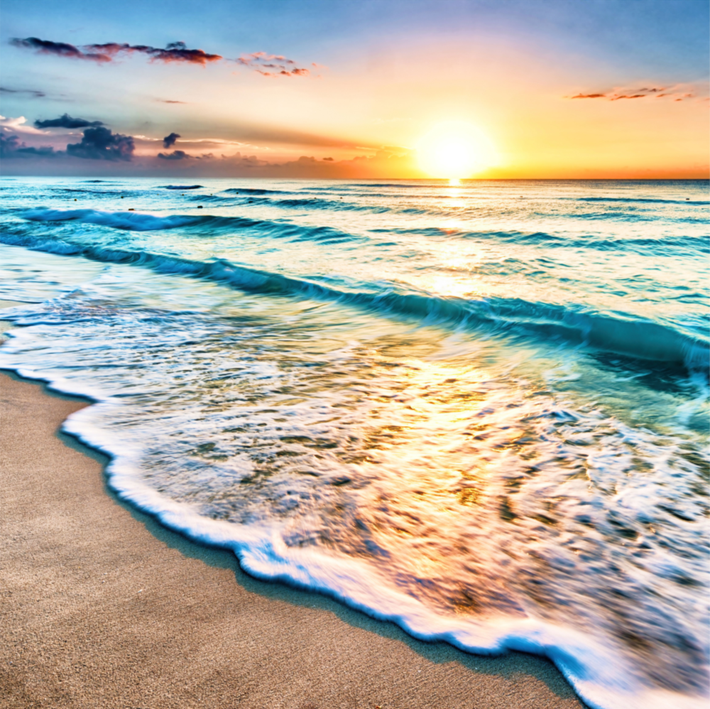 Sunset  Glass Wall Art