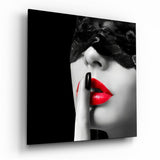 Red Lips Glass Wall Art.