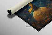 Starlit Wanderer — Haptic 3D Embossed + Gloss Lacquer Print