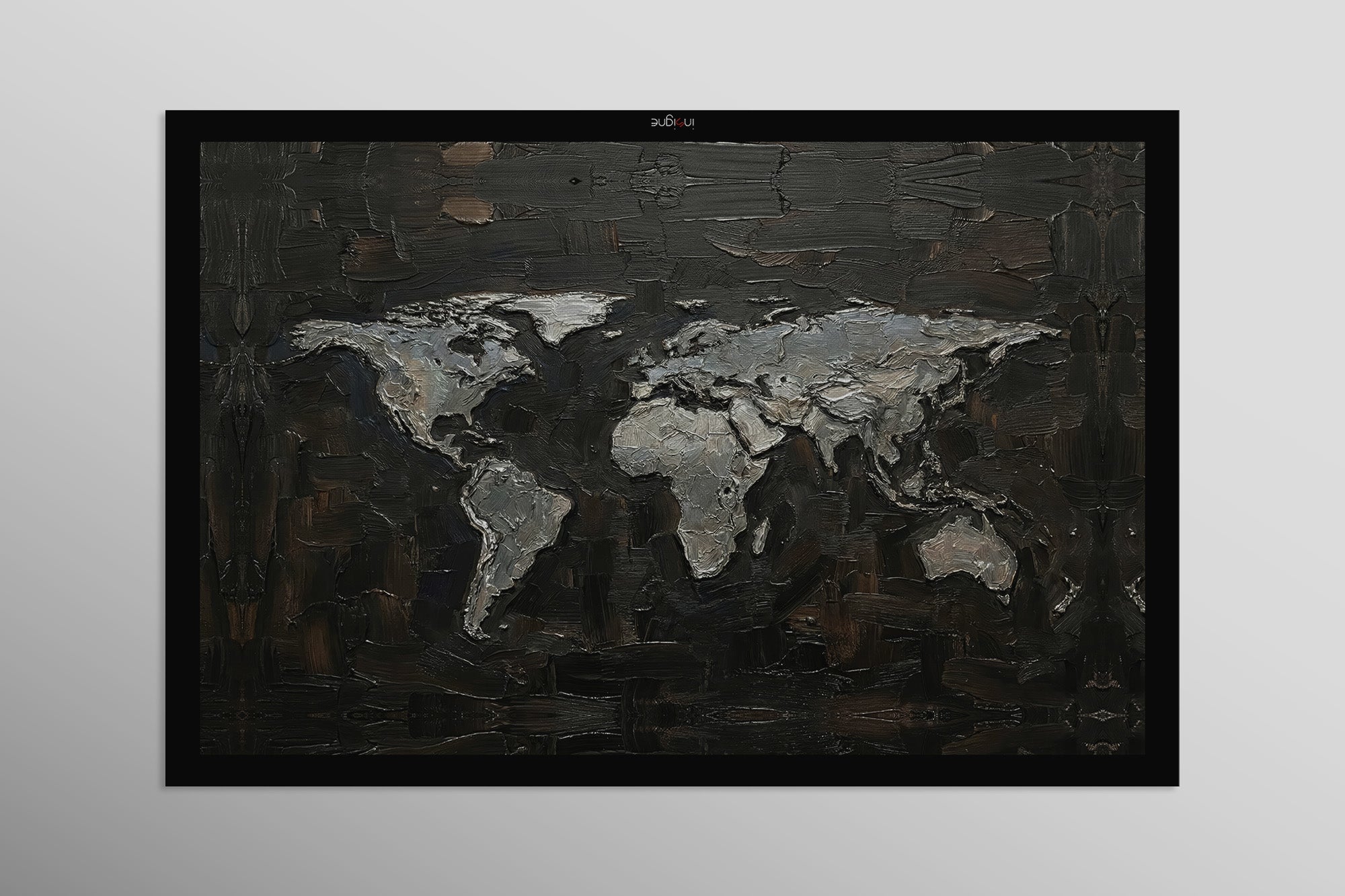 Titanium Terra Impasto — 3D Haptic Embossed High-Gloss Luxury Wall Art