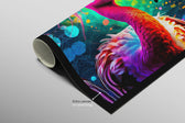 Electric Flamingo Groove — 3D Haptic Embossed High-Gloss Luxury Wall Art