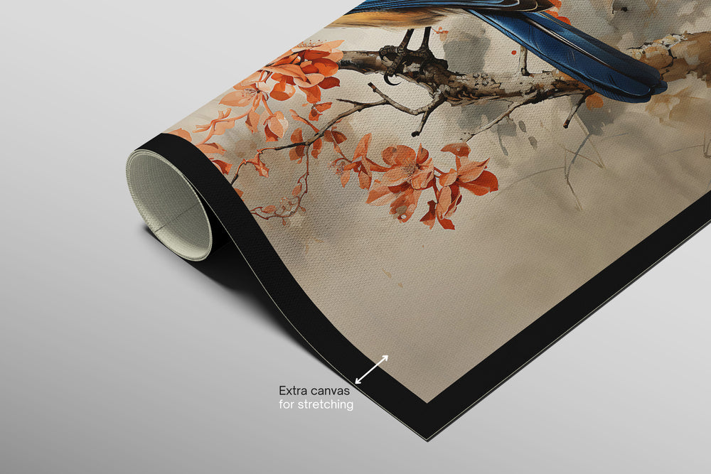 Sapphire Songbird — Haptic 3D Embossed + High-Gloss Lacquer Print