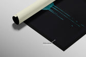 Crimson & Cyan Drip — 3D Haptic Embossed High-Gloss Luxury Wall Art