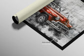 Crimson Chrome Classic — Haptic 3D Embossed + Gloss Lacquer Print