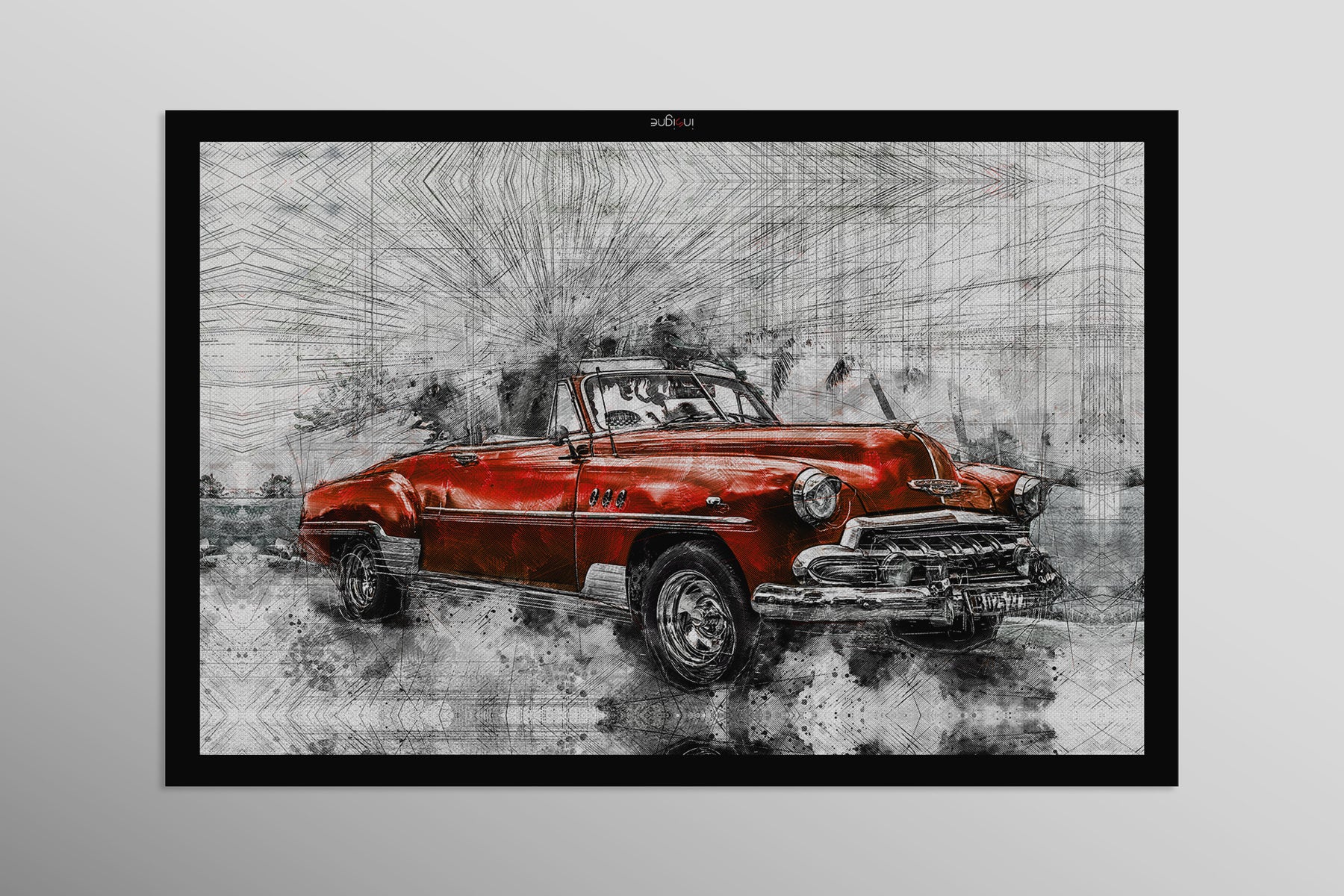 Crimson Chrome Classic — Haptic 3D Embossed + Gloss Lacquer Print