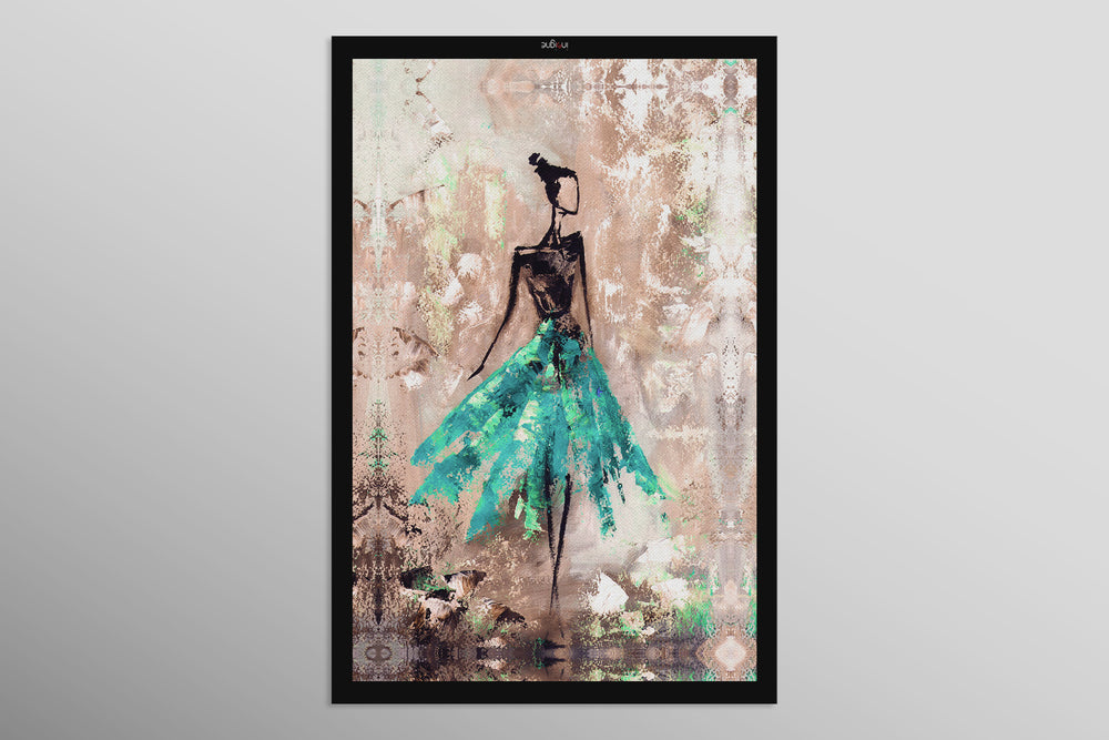 Jade Couture Muse — Haptic 3D Embossed + High-Gloss Lacquer Print
