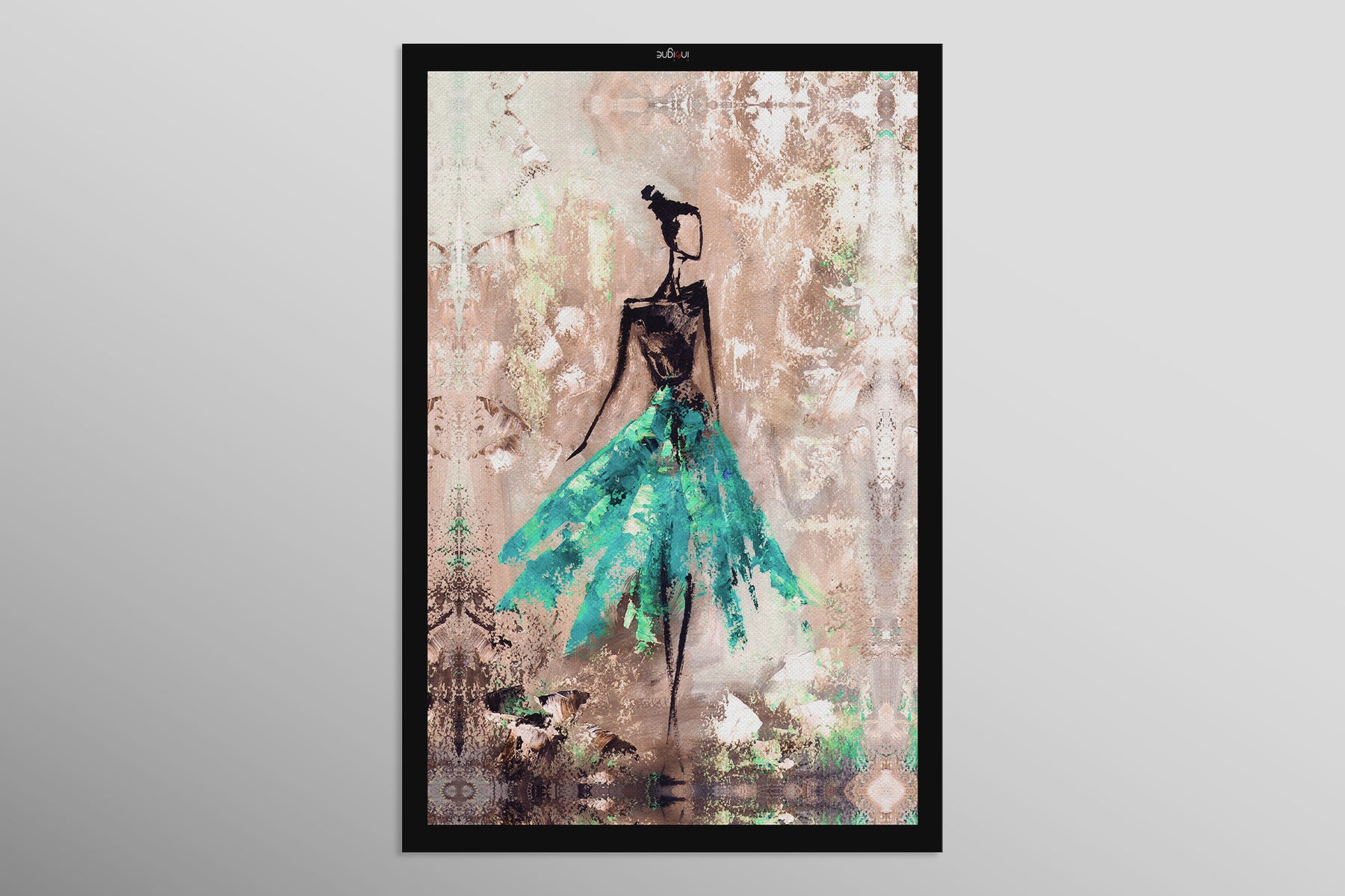 Jade Couture Muse — Haptic 3D Embossed + High-Gloss Lacquer Print