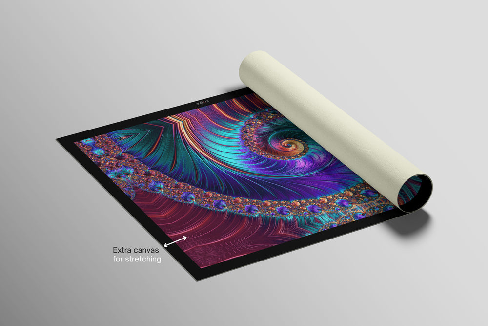 Aurora Spiral Luxe — Impression haptique en relief 3D + laque ultra-brillante