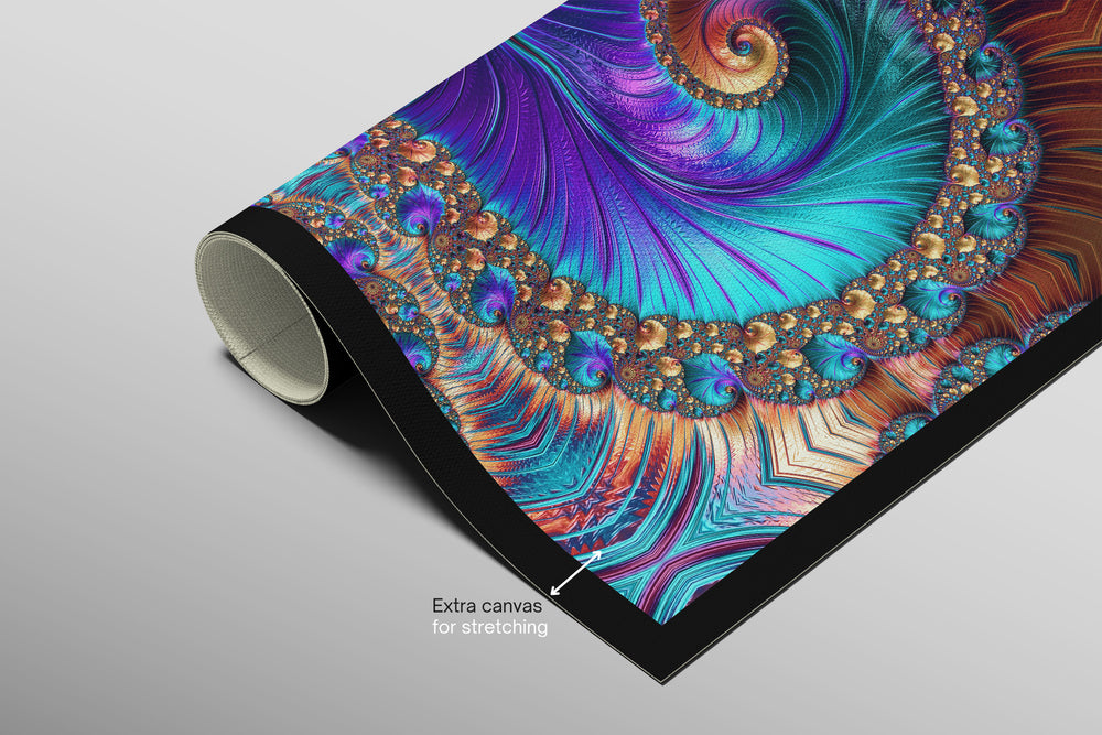 Aurora Spiral Luxe — Impression haptique en relief 3D + laque ultra-brillante