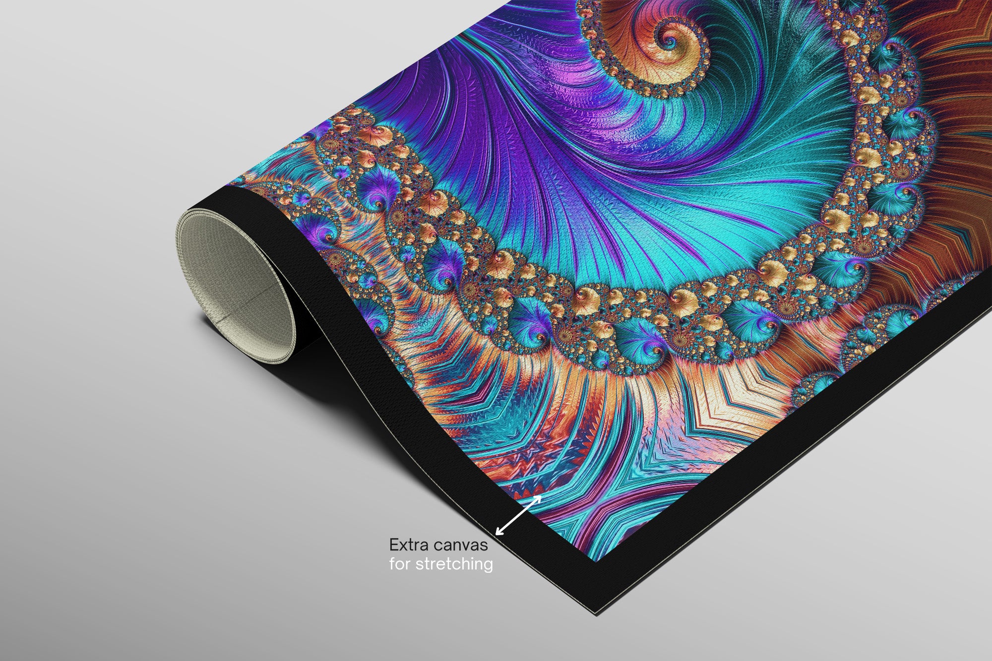 Aurora Spiral Luxe — Haptic 3D Embossed + High-Gloss Lacquer Print