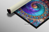 Aurora Spiral Luxe — Impression haptique en relief 3D + laque ultra-brillante