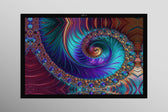 Aurora Spiral Luxe — Impression haptique en relief 3D + laque ultra-brillante