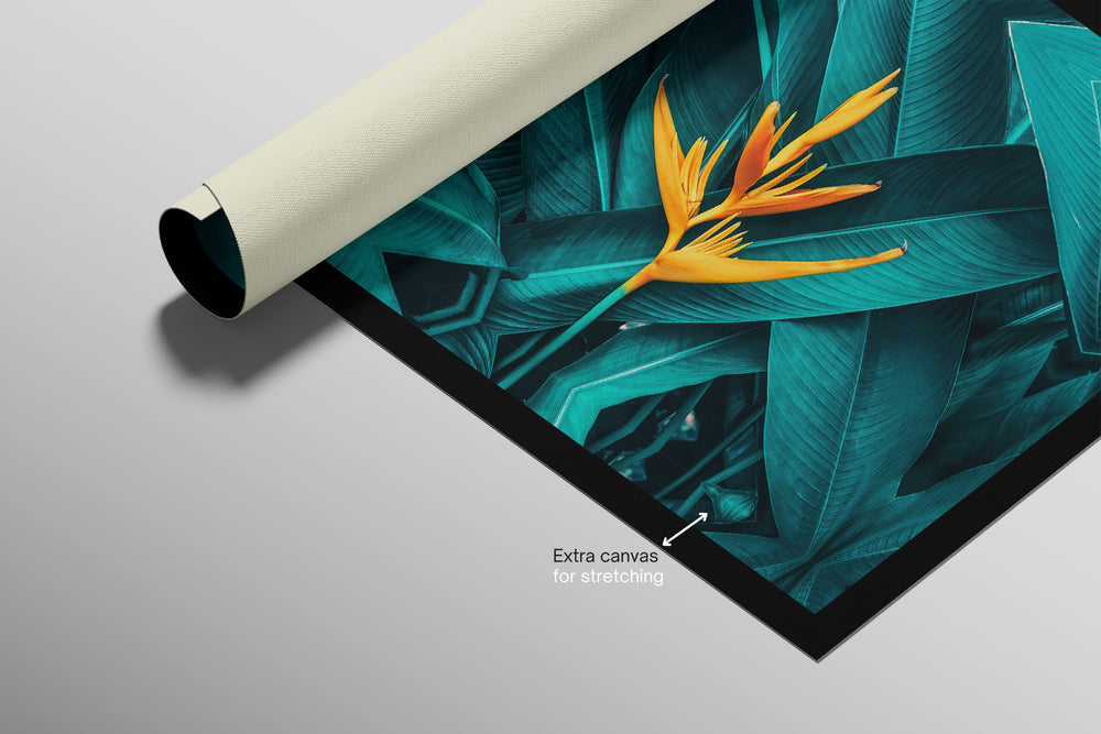 Teal Canopy Flame — Haptic 3D Embossed + Gloss Lacquer Print