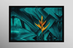 Teal Canopy Flame — Haptic 3D Embossed + Gloss Lacquer Print