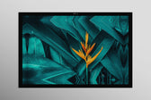 Teal Canopy Flame — Haptic 3D Embossed + Gloss Lacquer Print
