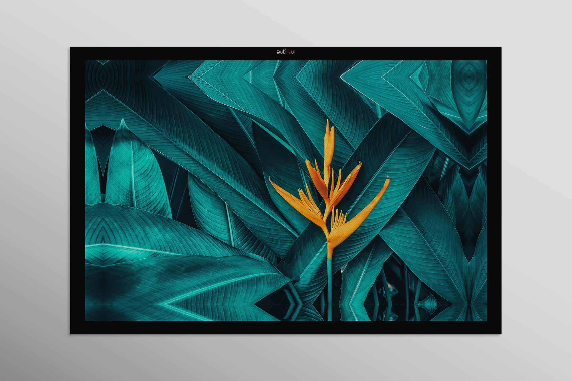 Teal Canopy Flame — Haptic 3D Embossed + Gloss Lacquer Print