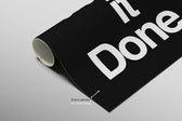 Motto minimal «Get It Done» — quadro di lusso haptic in rilievo 3D ad alta lucidità