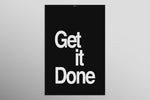 Motto minimal «Get It Done» — quadro di lusso haptic in rilievo 3D ad alta lucidità