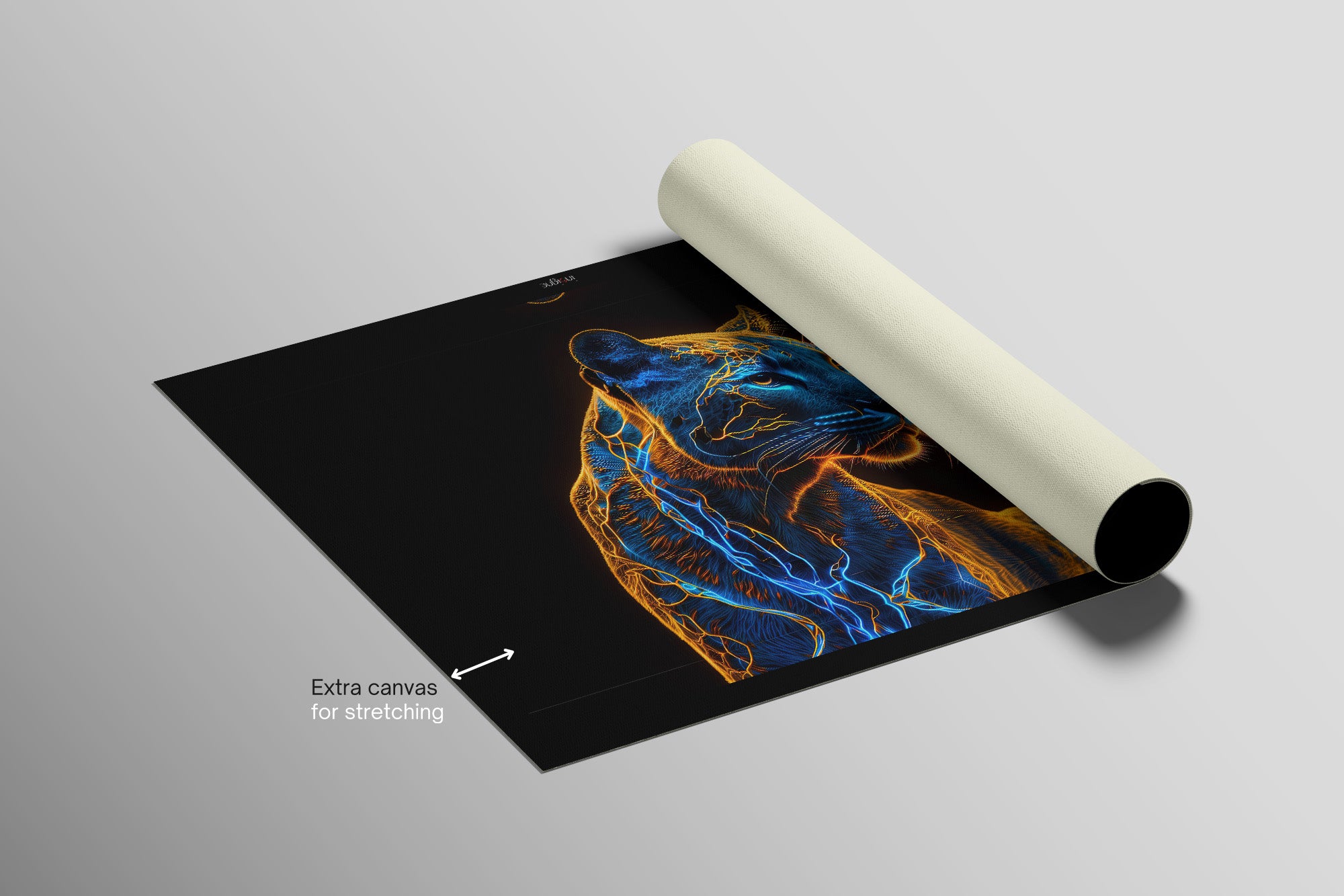 Neon Panther Pulse — 3D Haptic Embossed High-Gloss Luxury Wall Art