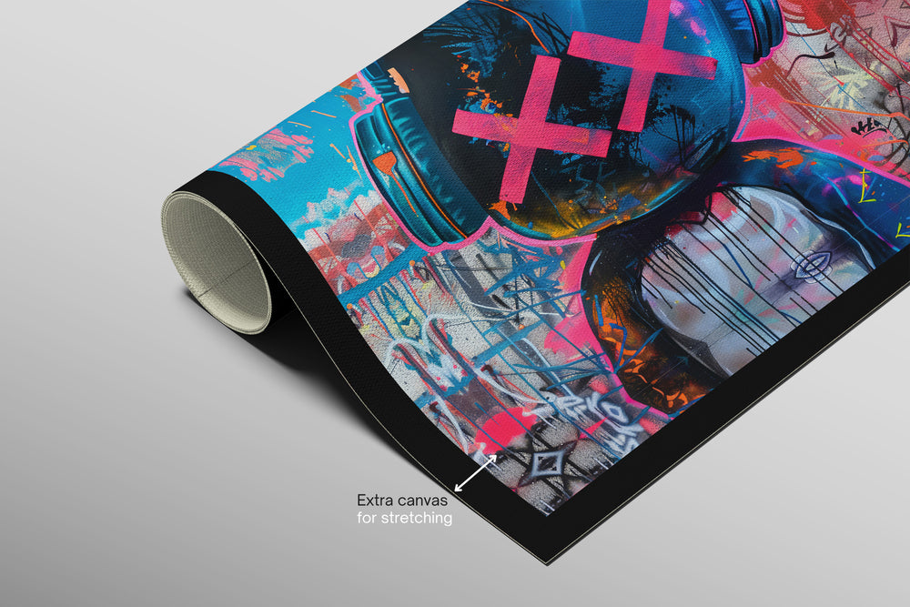 Urban Rebel Bot — 3D Haptic Embossed High-Gloss Luxury Wall Art