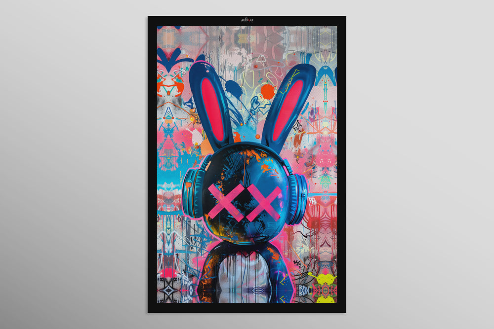 Urban Rebel Bot — 3D Haptic Embossed High-Gloss Luxury Wall Art