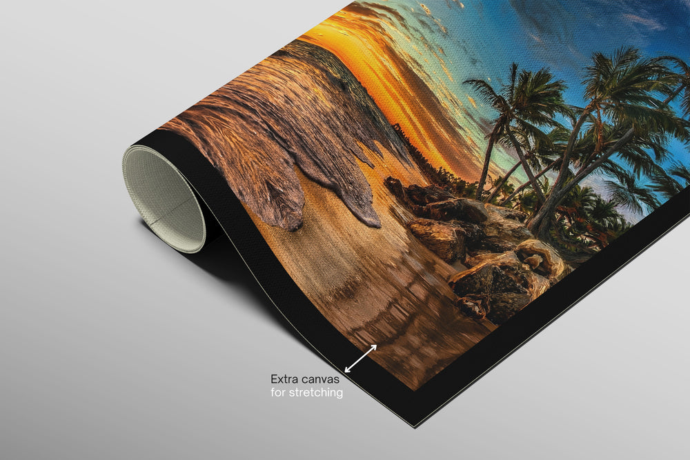 Tropic Dusk Symphony - Haptic 3D Embossed + High-Gloss Lacquer Print