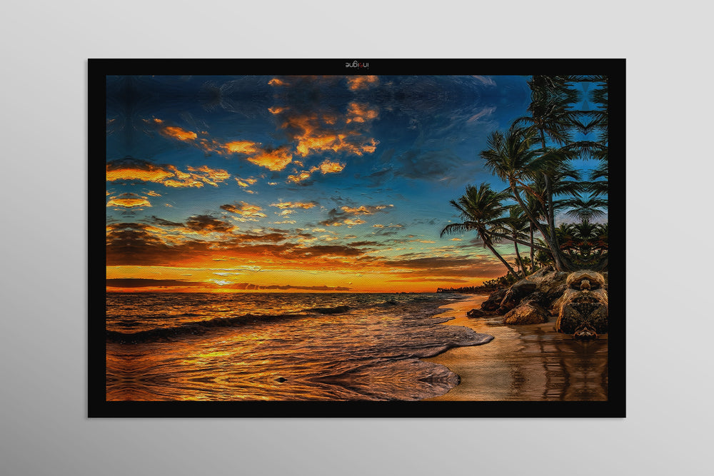 Tropic Dusk Symphony - Haptic 3D Embossed + High-Gloss Lacquer Print