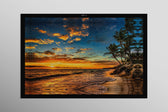 Tropic Dusk Symphony - Haptic 3D Embossed + High-Gloss Lacquer Print