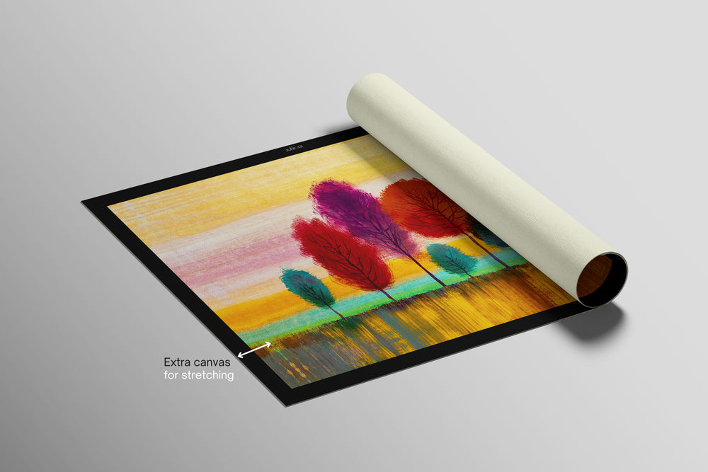 Boschetto cromatico radioso — Quadro da parete di lusso 3D a rilievo aptico ad alta lucentezza