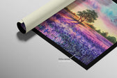 Lavender Sunset Tree — 3D Haptic Embossed High-Gloss Luxury Wall Art