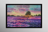 Lavender Sunset Tree — 3D Haptic Embossed High-Gloss Luxury Wall Art