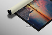 Twilight Pier Sojourn — 3D Haptic Embossed High-Gloss Luxury Wall Art