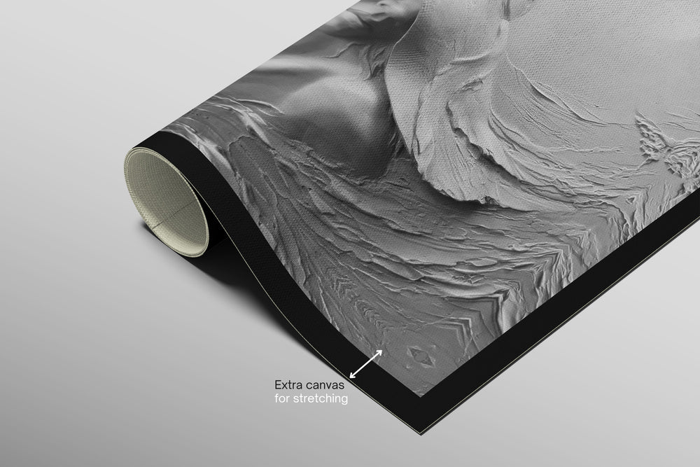 Alabaster Muse & Butterflies — 3D Haptic Embossed High-Gloss Luxury Wall Art