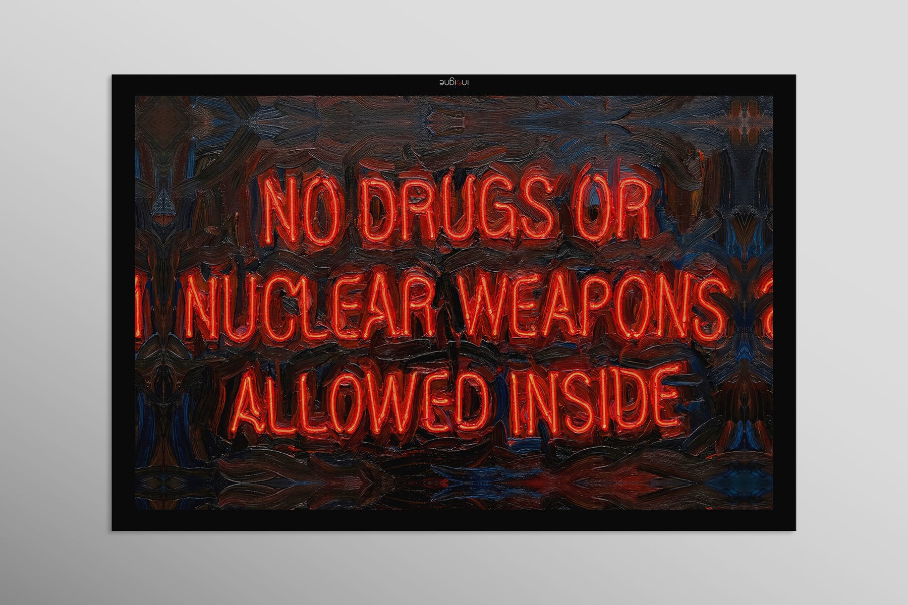 Urban Mandate — An Electric Warning in 3D Impasto