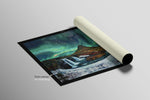 Arctic Aurora Cascade – 3D Haptic Embossed High-Gloss Luxury Wall Art