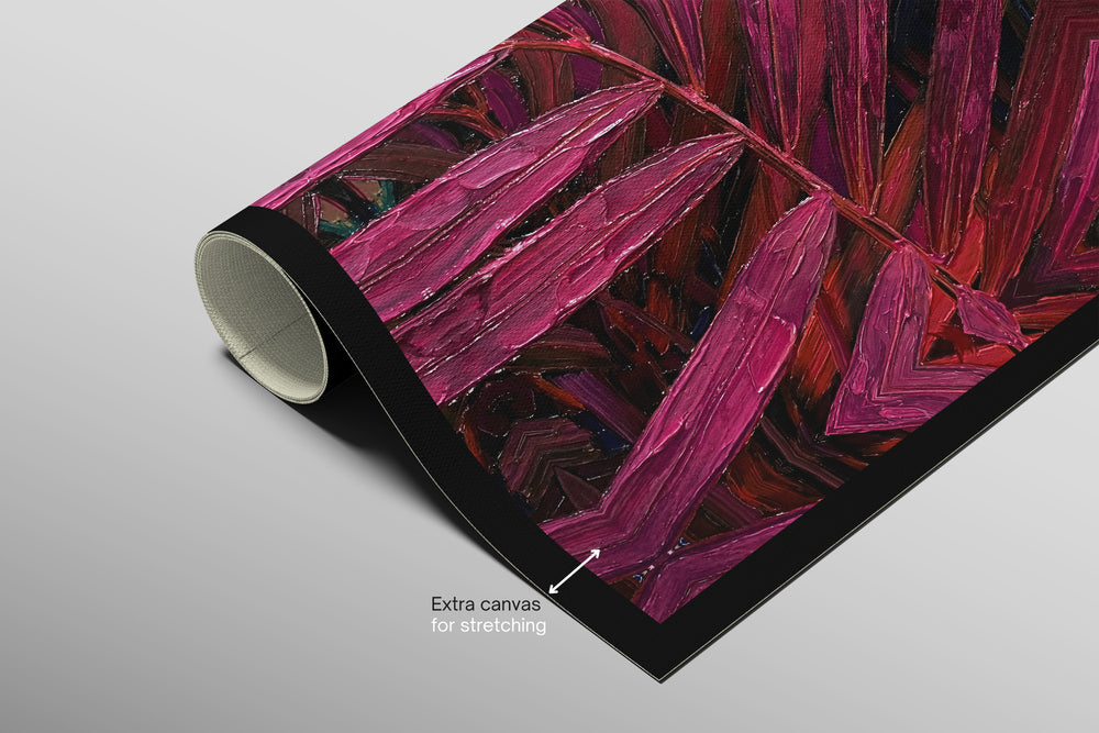 Magenta Midnight Frond — Un battito scolpito di velluto tropicale