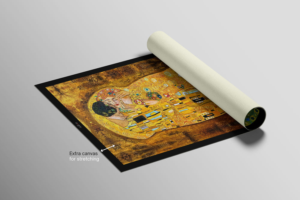 Golden Embrace Reverie — A Textured Tribute to Klimt’s Masterpiece