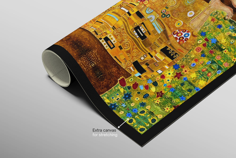 Golden Embrace Reverie — A Textured Tribute to Klimt’s Masterpiece